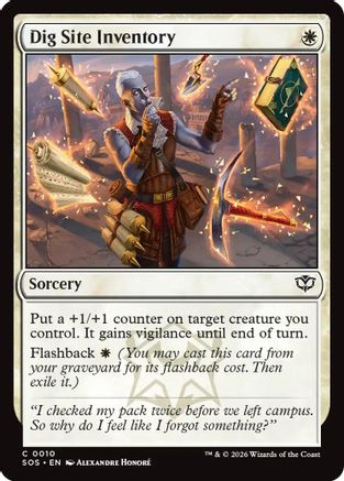 Dig Site Inventory (SOS-010)