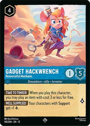 Gadget Hackwrench - Resourceful Mechanic (12-145) (Cold Foil)