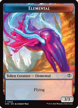 Elemental (0002) // Treasure Double-Sided Token (SOS-2 // 12) (Foil)