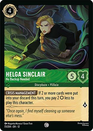 Helga Sinclair - No Backup Needed (12-073) (Cold Foil)
