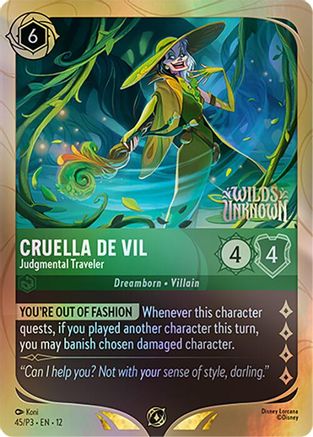 Cruella De Vil - Judgmental Traveler (DLPC-045) (Holofoil)