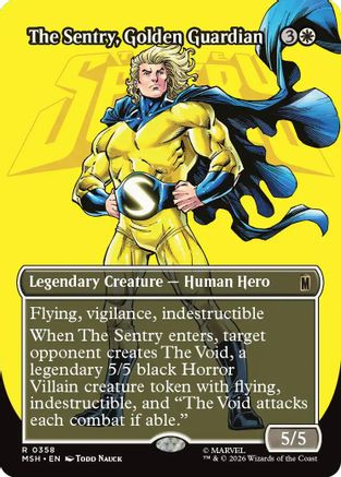 The Sentry, Golden Guardian (Borderless) (MSH-358) (Foil)