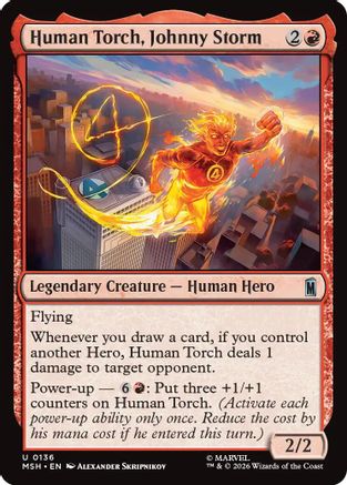 Human Torch, Johnny Storm (MSH-136) (Foil)