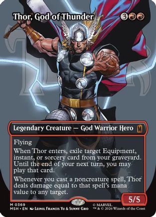 Thor, God of Thunder (Borderless) (0369) (MSH-369) (Foil)