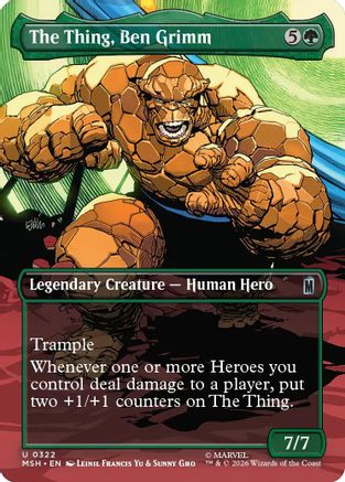 The Thing, Ben Grimm (Borderless) (MSH-322) (Foil)