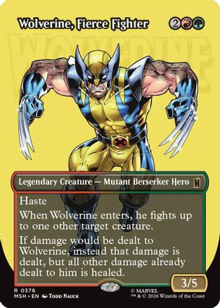 Wolverine, Fierce Fighter (Borderless) (MSH-378)