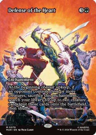 Defense of the Heart (Borderless) (MAR-076) (Foil)