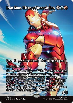 Iron Man, Titan of Innovation (Borderless) (MAR-091) (Foil)
