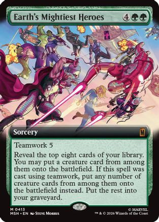 Earth's Mightiest Heroes (Extended Art) (MSH-413) (Foil)