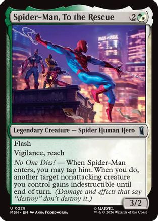 Spider-Man, To the Rescue (MSH-228) (Foil)