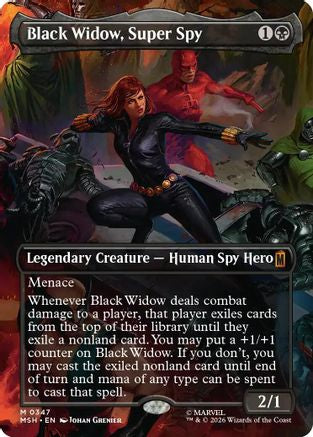 Black Widow, Super Spy (Borderless) (0347) (MSH-347) (Foil)