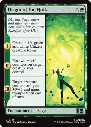 Origin of the Hulk (MSC-728) (Foil)