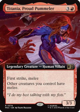 Titania, Proud Pummeler (Extended Art) (MSC-374) (Foil)