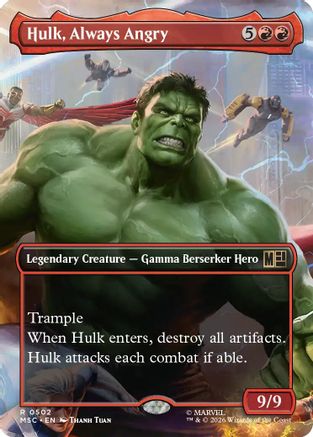 Hulk, Always Angry (Borderless) (MSC-502) (Foil)