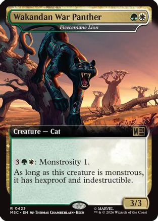 Wakandan War Panther - Fleecemane Lion (Extended Art) (MSC-423) (Foil)