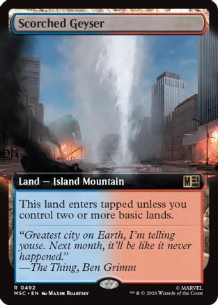 Scorched Geyser (Extended Art) (MSC-492) (Foil)