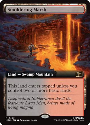 Smoldering Marsh (Extended Art) (MSC-493) (Foil)