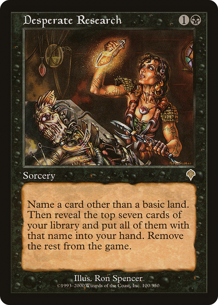 Desperate Research (INV-100) (Foil)