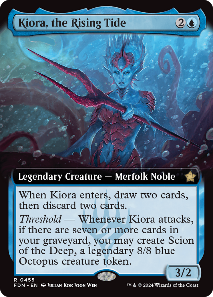 Kiora, the Rising Tide (FDN-455) (Extended Art)