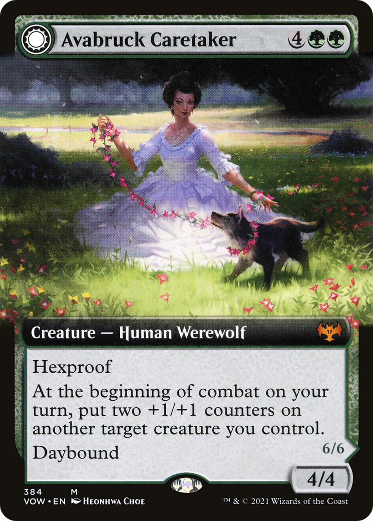 Avabruck Caretaker // Hollowhenge Huntmaster (VOW-384) (Extended Art) (Foil)