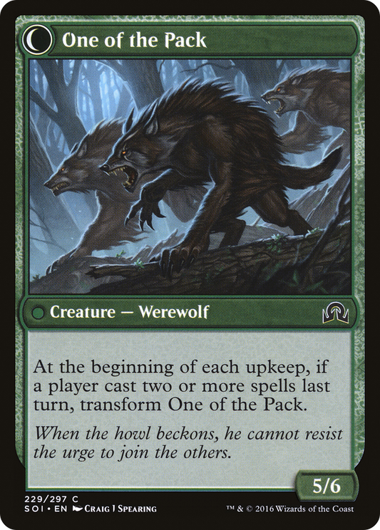 Solitary Hunter // One of the Pack (SOI-229) (Foil)