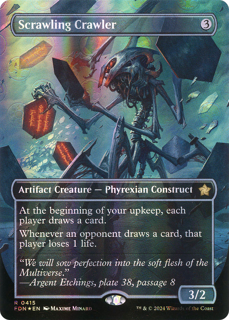 Scrawling Crawler (FDN-415) (Borderless) (Mana Foil)