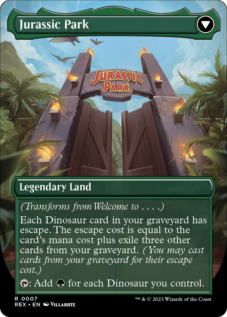 Welcome to . . . // Jurassic Park (REX-007) (Borderless) (Foil)