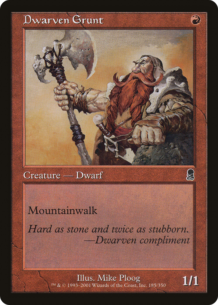 Dwarven Grunt (ODY-185) (Foil)