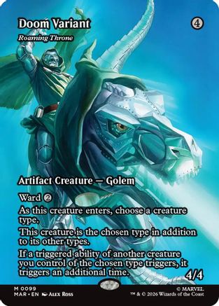 Doom Variant - Roaming Throne (Borderless) (MAR-099) (Foil)