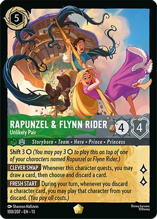 Rapunzel & Flynn Rider - Unlikely Pair (13-100) (Cold Foil)