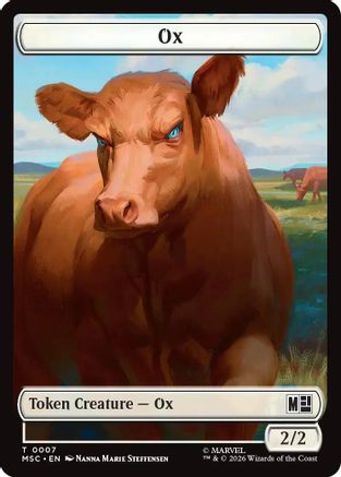 Ox // Vibranium Double-Sided Token (MSC-7 // 15) (Foil)