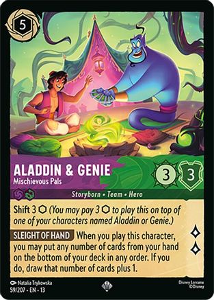 Aladdin & Genie - Mischievous Pals (13-059) (Cold Foil)
