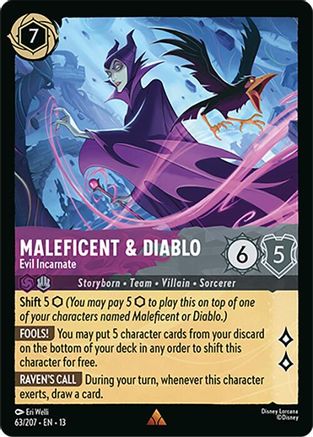 Maleficent & Diablo - Evil Incarnate (13-063) (Cold Foil)