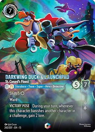 Darkwing Duck & Launchpad - St. Canard's Finest (Enchanted) (13-242) (Holofoil)