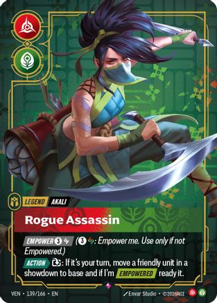 Akali - Rogue Assassin (VEN-139) (Foil)