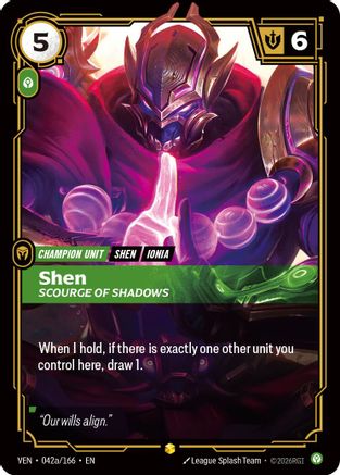 Shen, Scourge of Shadows (Alternate Art) (VEN-042a) (Foil)