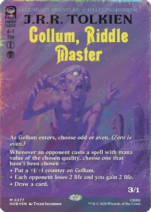 Gollum, Riddle Master (Borderless) (Surge Foil) (HOB-277)