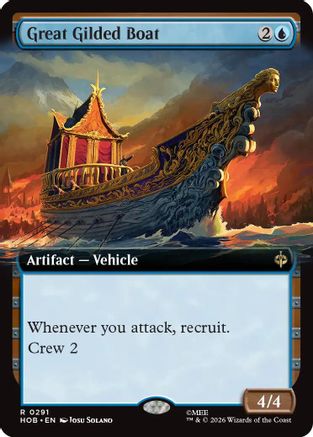 Great Gilded Boat (Extended Art) (HOB-291) (Foil)