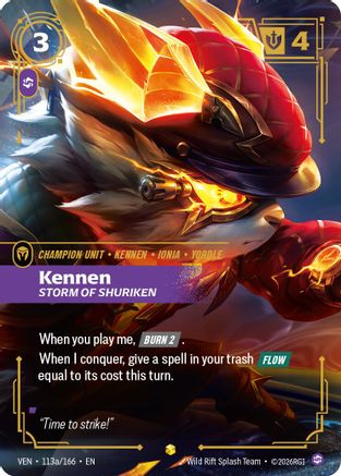 Kennen, Storm of Shuriken (Alternate Art) (VEN-113a) (Foil)
