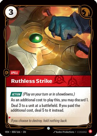 Ruthless Strike (VEN-008) (Foil)