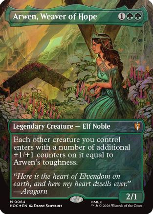 Arwen, Weaver of Hope (Borderless) (Surge Foil) (HOC-064)