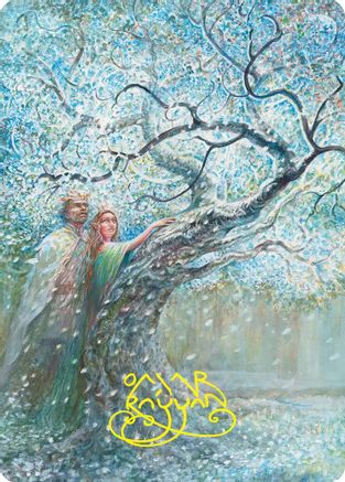 Flowering of the White Tree Art Card (Gold-Stamped Signature) (ASHOB-027)