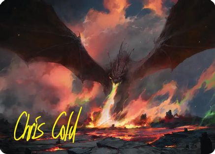 Smaug, the Great Calamity Art Card (Gold-Stamped Signature) (ASHOB-017)