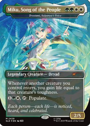 Miku, Song of the People - Trostani, Selesnya's Voice (SLD-2429) (Foil)