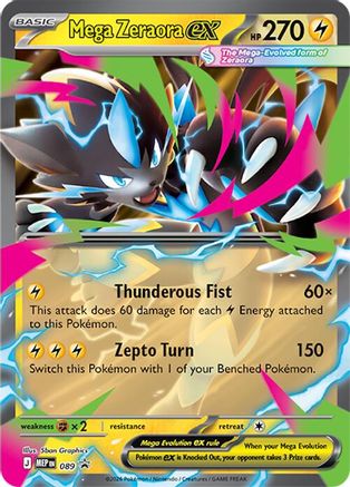Mega Zeraora ex (MEP-089) (Holofoil)