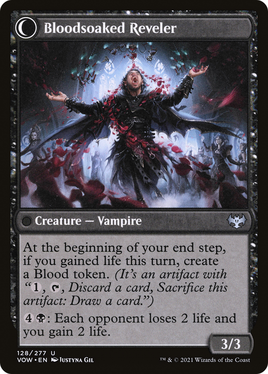 Restless Bloodseeker // Bloodsoaked Reveler (VOW-128) (Foil)