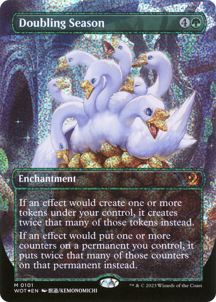 Doubling Season (WOT-101) (Borderless) (Confetti Foil)
