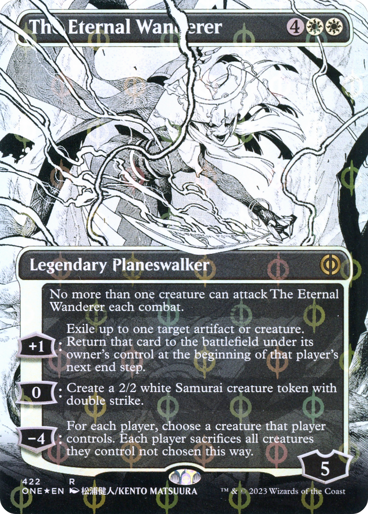 The Eternal Wanderer (ONE-422) (Showcase) (Borderless) (Compleat Foil)