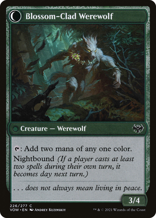Weaver of Blossoms // Blossom-Clad Werewolf (VOW-226) (Foil)