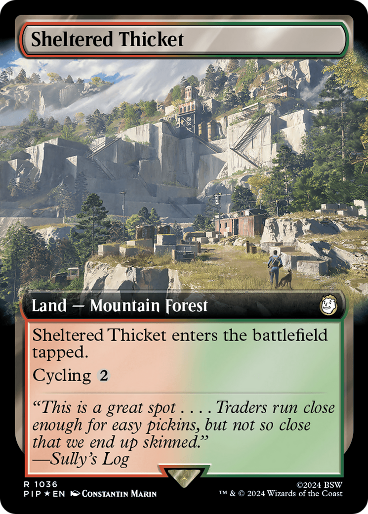 Sheltered Thicket (PIP-1036) (Extended Art) (Surge Foil)